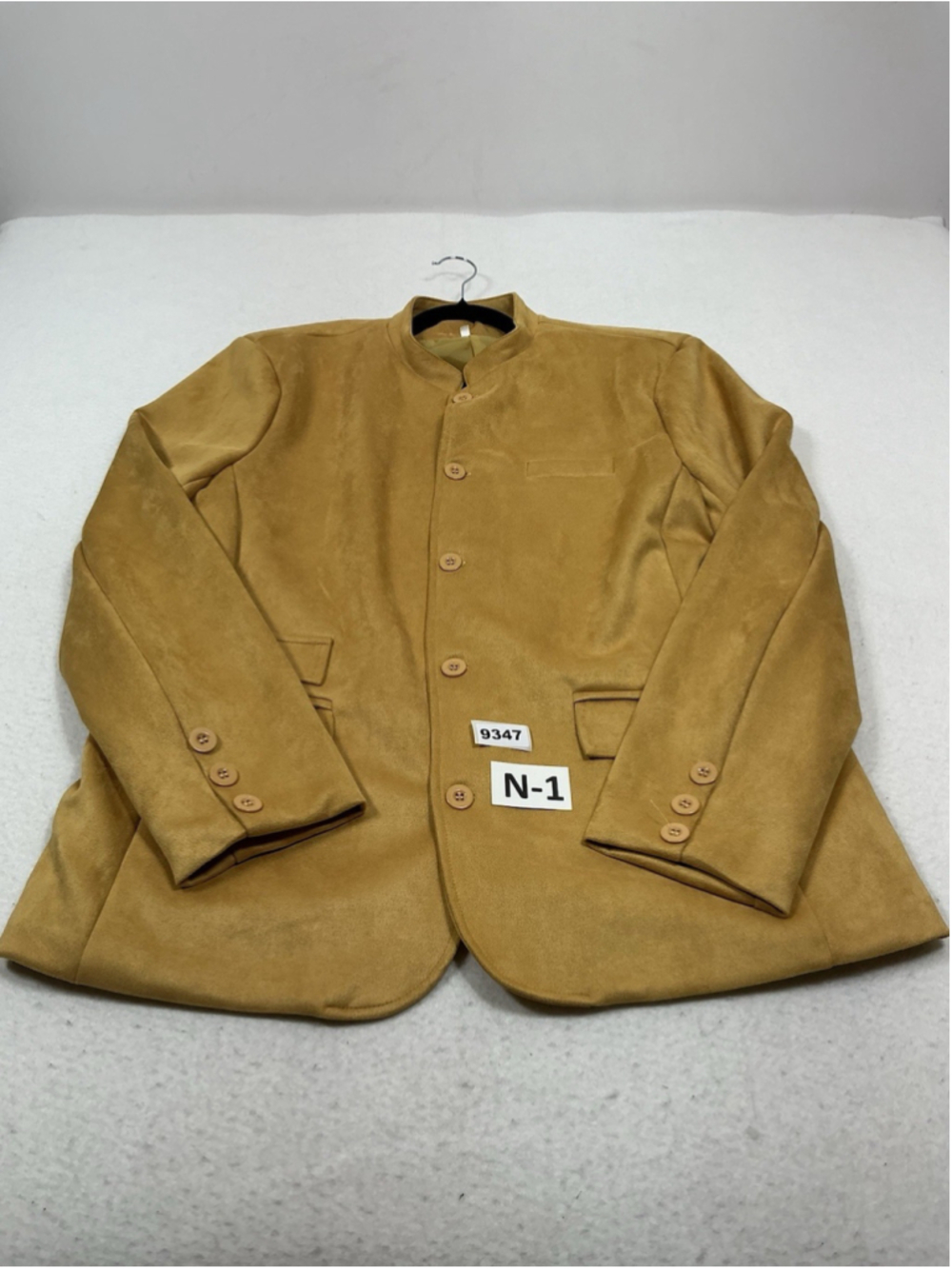 Womans Excellent Button Up Lined Blazer XXL Gold Long Sleeve